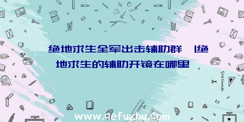 「绝地求生全军出击辅助群」|绝地求生的辅助开镜在哪里